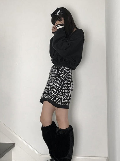 American Logo Knit Skirt