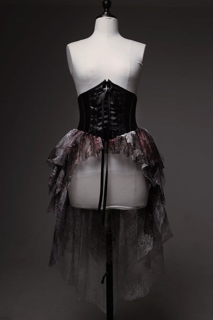 【予約商品】Bloodstainedチュールトレーンコルセットスカート