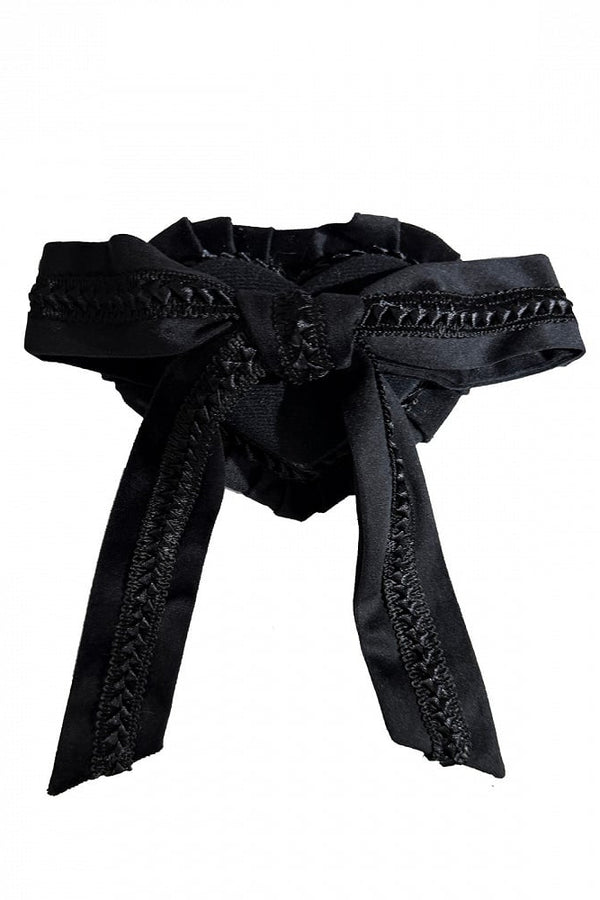 [Pre-order Deadline: November 6] Brown Steampunk x Black Gothic Mode Series Accessories (Velvet Heart Ribbon Mini Hat + Heart Motif Ribbon Tie + Waist Bag with Belt)