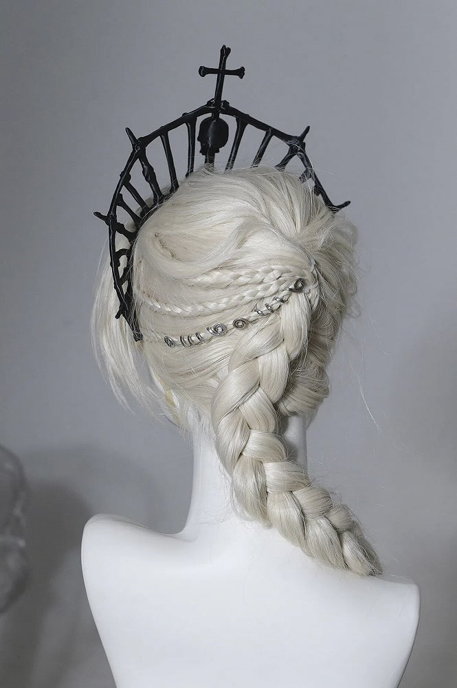 [Vorbestellung bis 8. Juni] Phantom Night Serie Gothic Kreuz Skelett Krone Kopfschmuck Stirnband