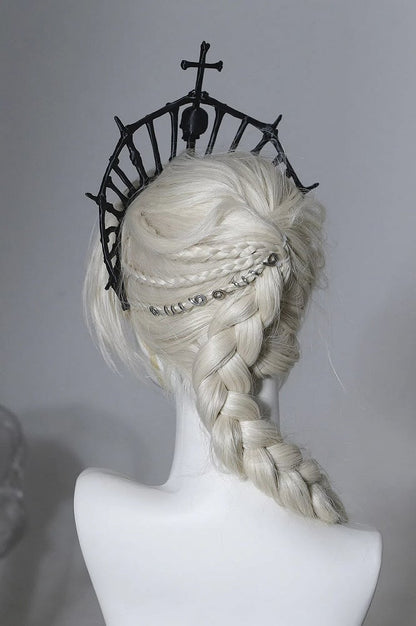 [Vorbestellung bis 8. Juni] Phantom Night Serie Gothic Kreuz Skelett Krone Kopfschmuck Stirnband