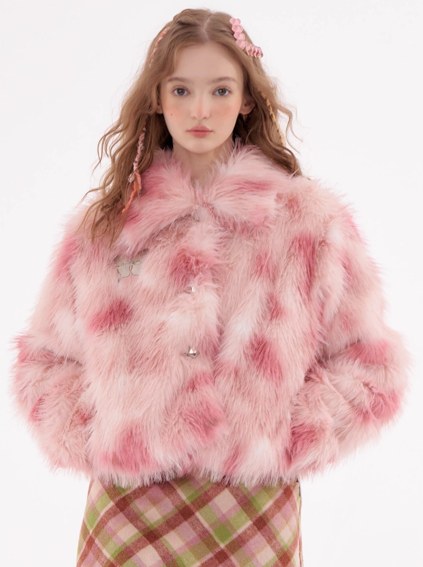 Fur Dot Design American Retro Doll Coat