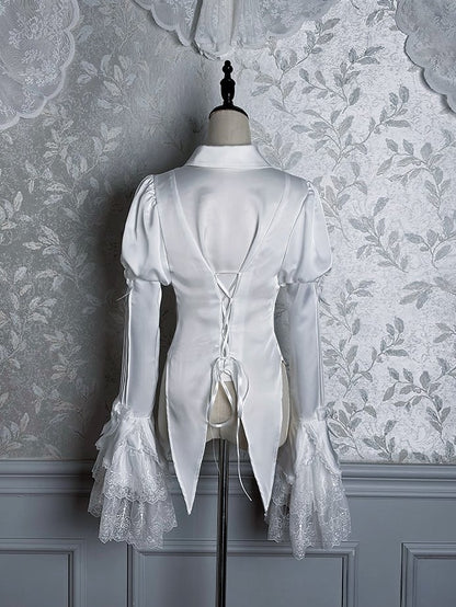 【12月8日予約締切】Black Mist Banquet ゴシックレースジュリエットスリーブシャツ