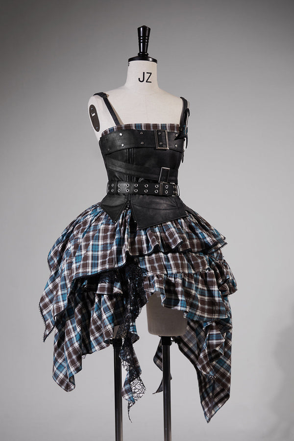 [Deadline for reservation: April 19] Gray Blue Gothic Lolita Punk Stage Cosplay Complete