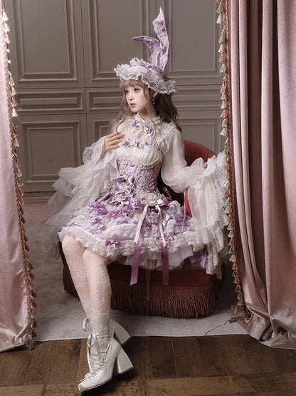 【4月8日予約締切】スウィートロリータバニーレースコルセットドレスセットA/B/C