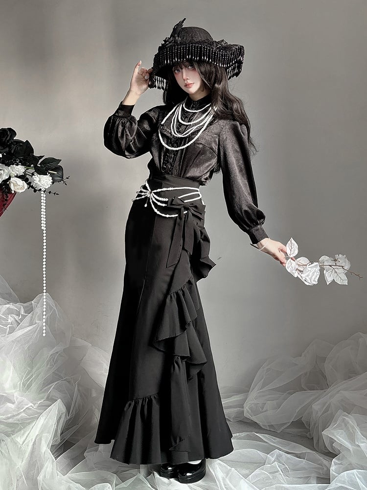 【12月23日予約締切】トワイライトレインロマンティックフリルシャツ