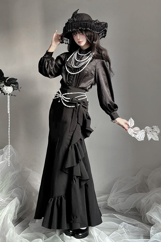 【12月23日予約締切】トワイライトレインロマンティックフリルマーメイドスカート