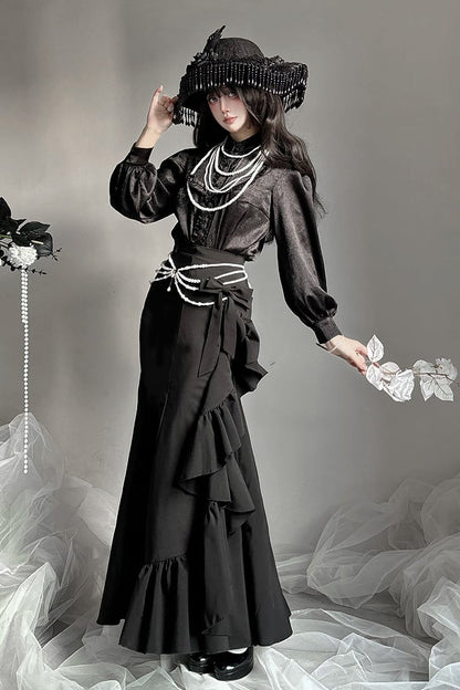 【12月23日予約締切】トワイライトレインロマンティックフリルマーメイドスカート