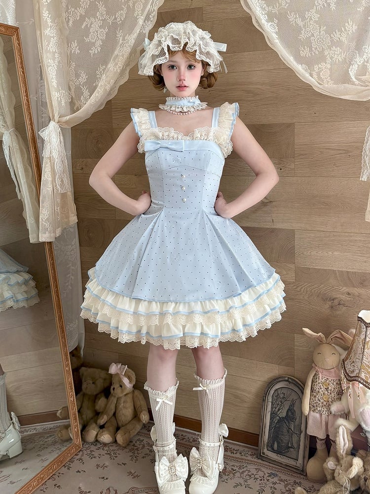 【1月29日予約締切】エレガントスイートロリータフリルリボンサスドレス＋チョーカー