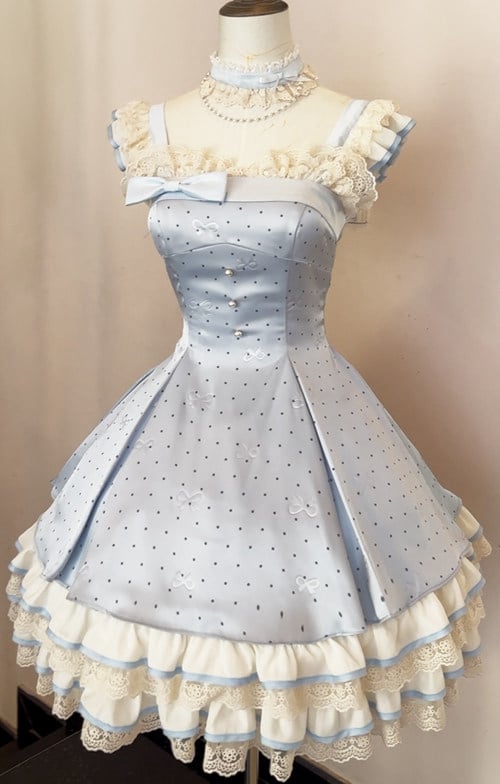 【1月29日予約締切】エレガントスイートロリータフリルリボンサスドレス＋チョーカー