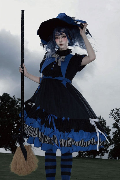 【8月29日予約締切】Gothic Doll Sweet Lolita Witch series accessories（Witch's hat, headband, wrist cuffs, key necklace）