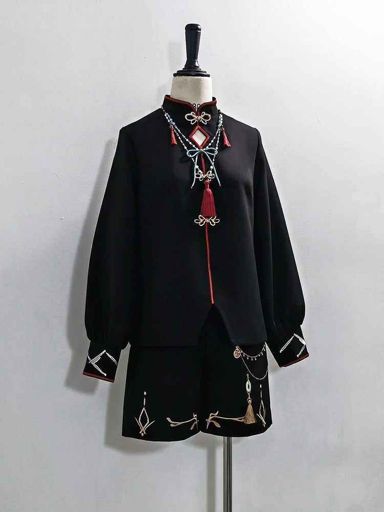 【12月26日予約締切】マウンテンゴーストチャイナプリンスフーディージャケットスーツ＋タッセルネックレス