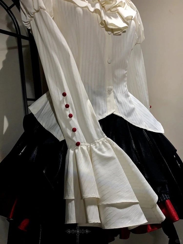 【12月3日予約締切】inverted spell contract ダークゴシックウィッチレッドドレスフルセット＋シャツ＋ベスト＋スカート