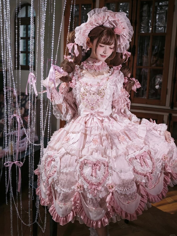 【2月22日予約締切】アンティークベリーローズロマンティックファンタジーロリータショートドレス