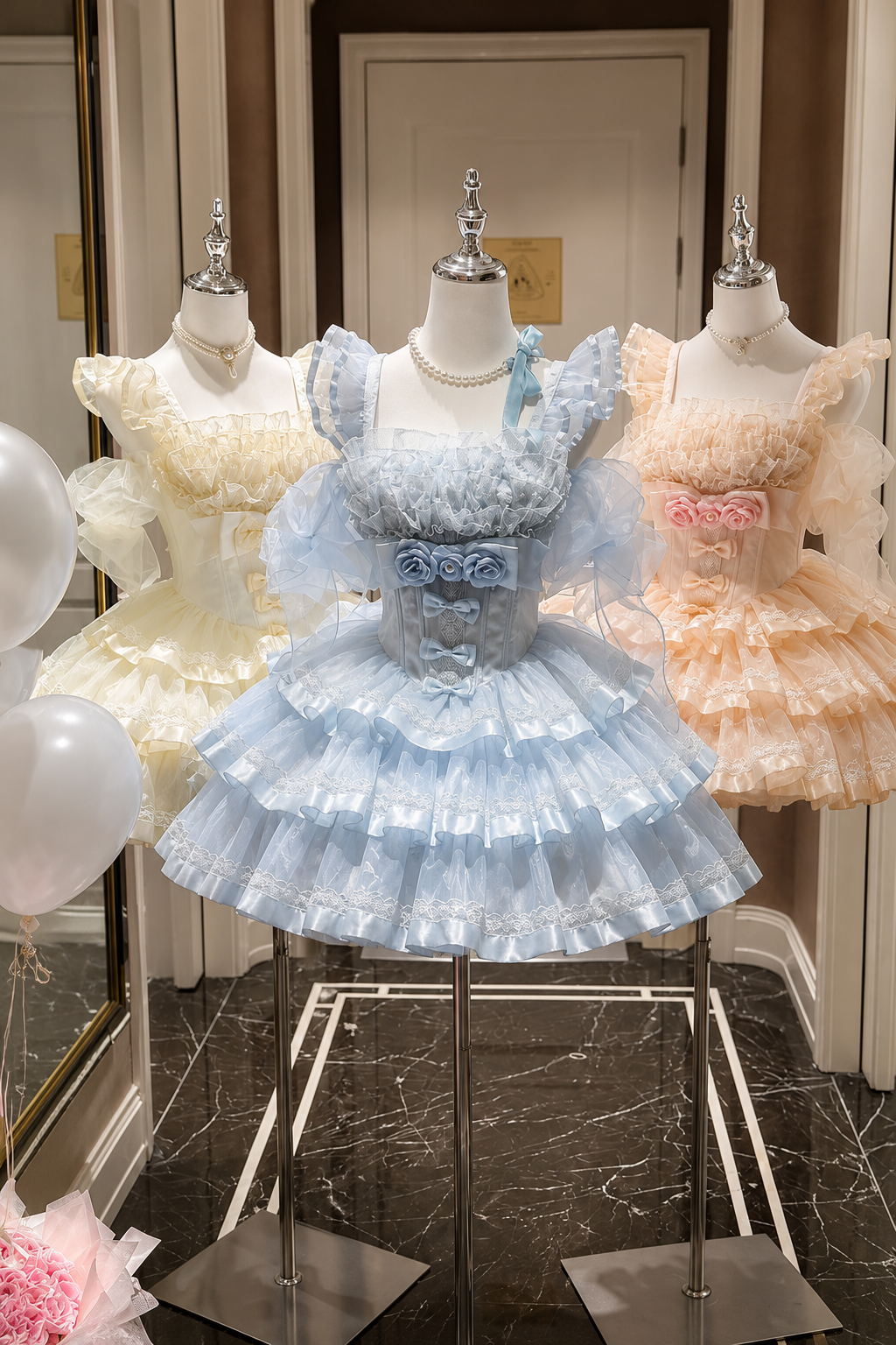 シンデレラブループリンセスロリータドレス