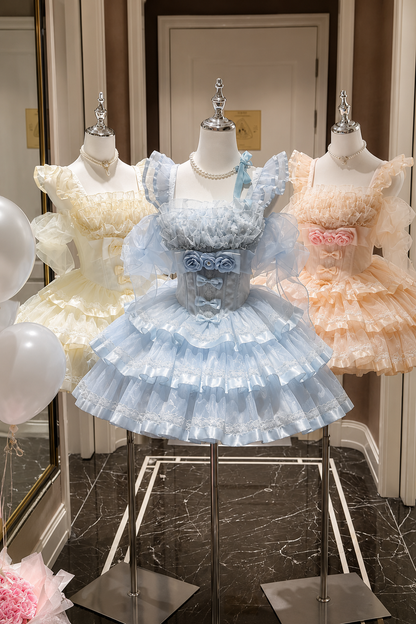 シンデレラブループリンセスロリータドレス