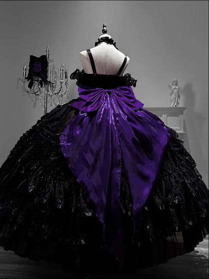 [Pre-order] Gothic Rose Wedding Lolita Gorgeous Tiered Corset JKS Dress