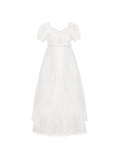 ホワイティトップス＋ストラップロリータドレス＋ヘアアクセサリー