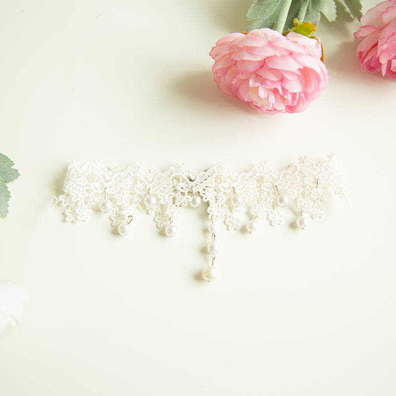 ホワイティトップス＋ストラップロリータドレス＋ヘアアクセサリー