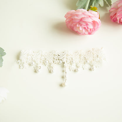 ホワイティトップス＋ストラップロリータドレス＋ヘアアクセサリー