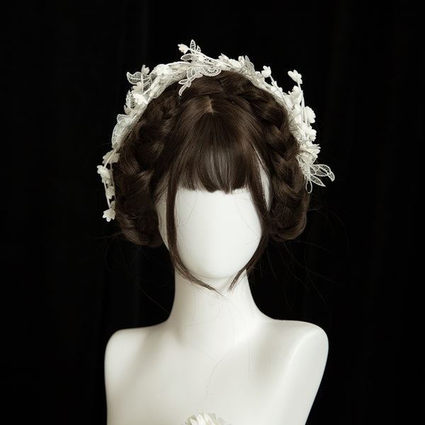 ホワイティトップス＋ストラップロリータドレス＋ヘアアクセサリー