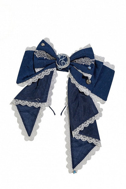 [Pre-order Deadline: September 23] Light Blue/Dark Blue Celestial Star Series Accessories (Ribbon Veil Hat, Ribbon Headband Kc, Wrist Cuffs, Choker)