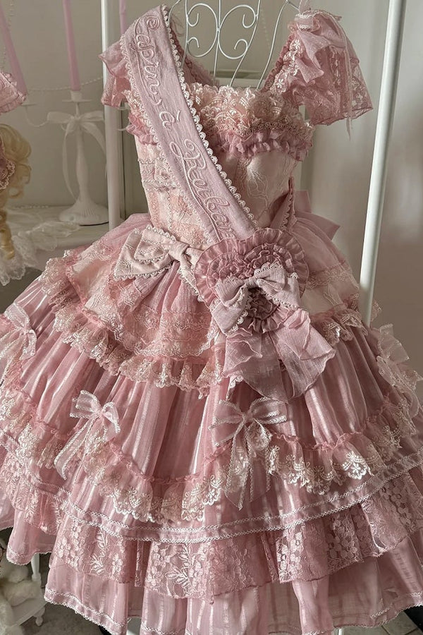 【6月20日予約締切】ピンク/ブルースイートラビットリボンフェアリープリンセスシリーズアクセサリー（うさ耳ヘアバンド・サッシュ）