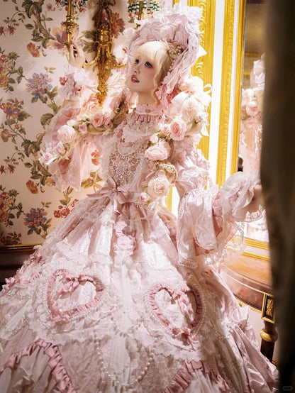 【2月22日予約締切】アンティークベリーローズロマンティックファンタジーロリータロングドレス