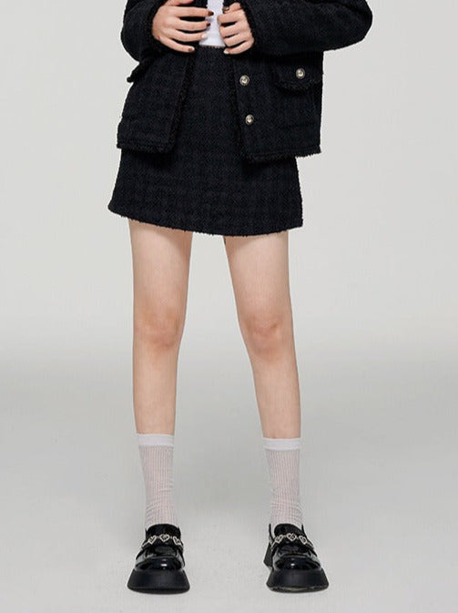 ブラックスパイシーVカラージャケット＋スカート