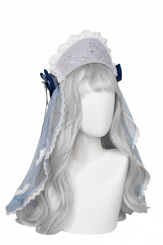 [Pre-order Deadline: September 23] Light Blue/Dark Blue Celestial Star Series Accessories (Ribbon Veil Hat, Ribbon Headband Kc, Wrist Cuffs, Choker)