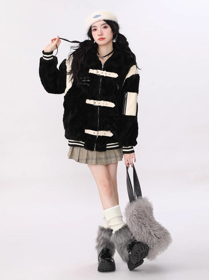 Designed lambswool loose cotton coat