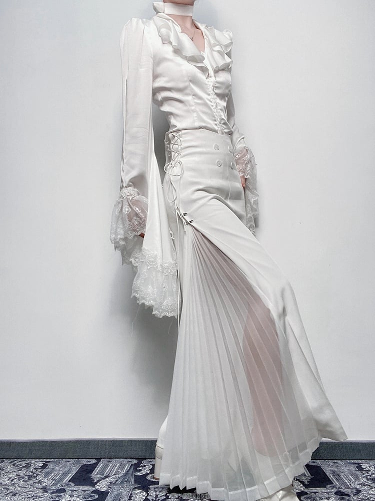 【12月20日予約締切】バタフライシャドースタンドカラーゴシックエレガントプリンスシャツ