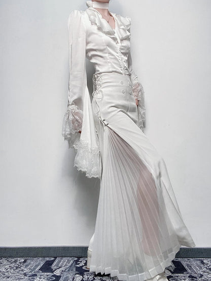 【12月20日予約締切】バタフライシャドースタンドカラーゴシックエレガントプリンスシャツ