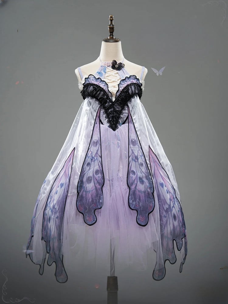 【12月16日予約締切】withered leaf butterfly2.0ゴシックロリータバタフライウイングドレスTypeA/B