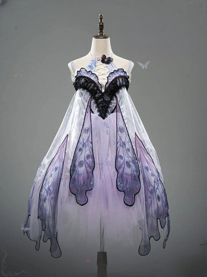 【12月16日予約締切】withered leaf butterfly2.0ゴシックロリータバタフライウイングドレスTypeA/B