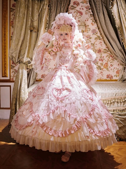 【2月22日予約締切】アンティークベリーローズロマンティックファンタジーロリータロングドレス