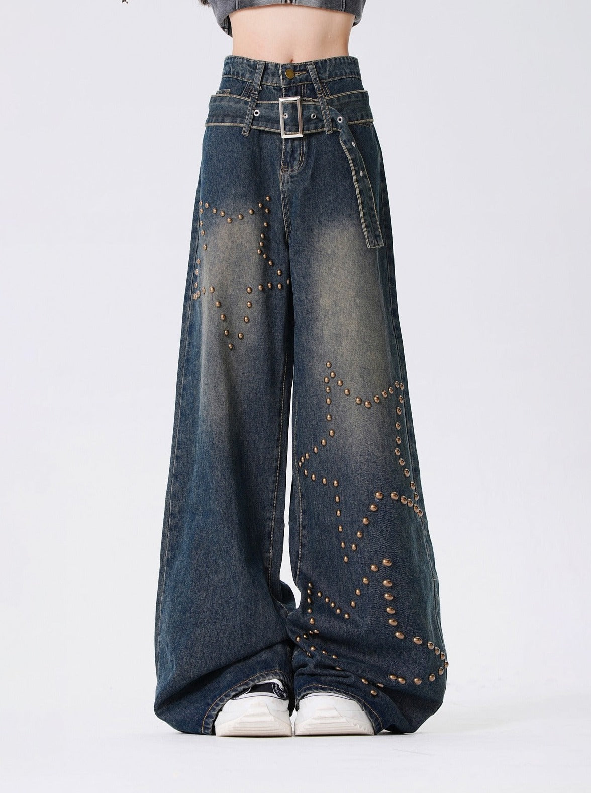 Retro Osh Star Dunkelblaue Jeans