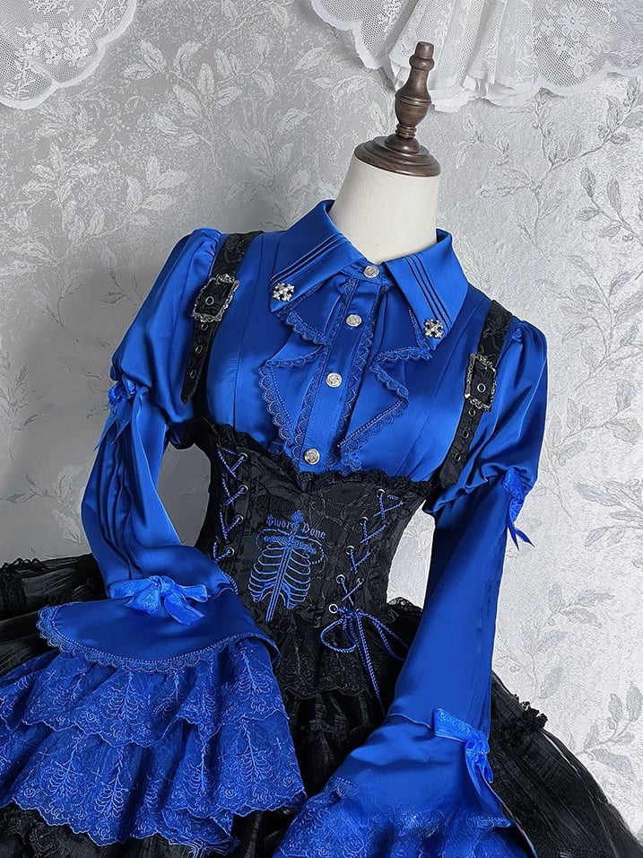 【12月8日予約締切】Black Mist Banquet ゴシックレースジュリエットスリーブシャツ