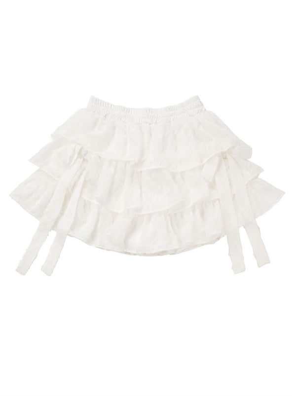 レースタッセルリボンストラップデイリーキュロット