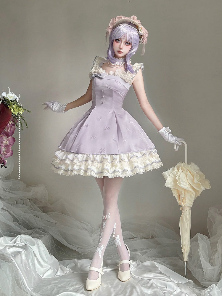 【1月29日予約締切】エレガントルージュロリータフリルリボンサスドレス＋チョーカー