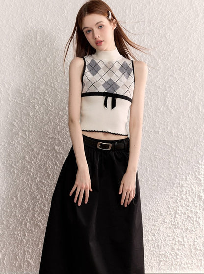 Sweet Diamond Check Sleeveless Top