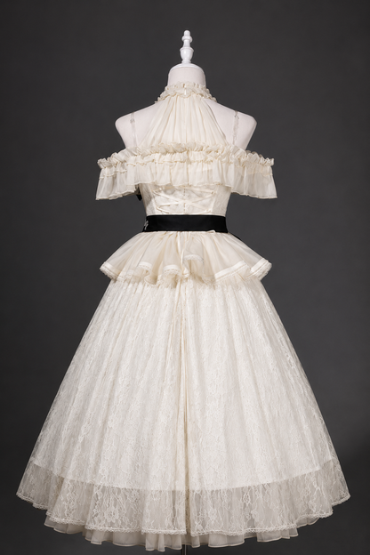 White Rose Embroidered Lolita Dress