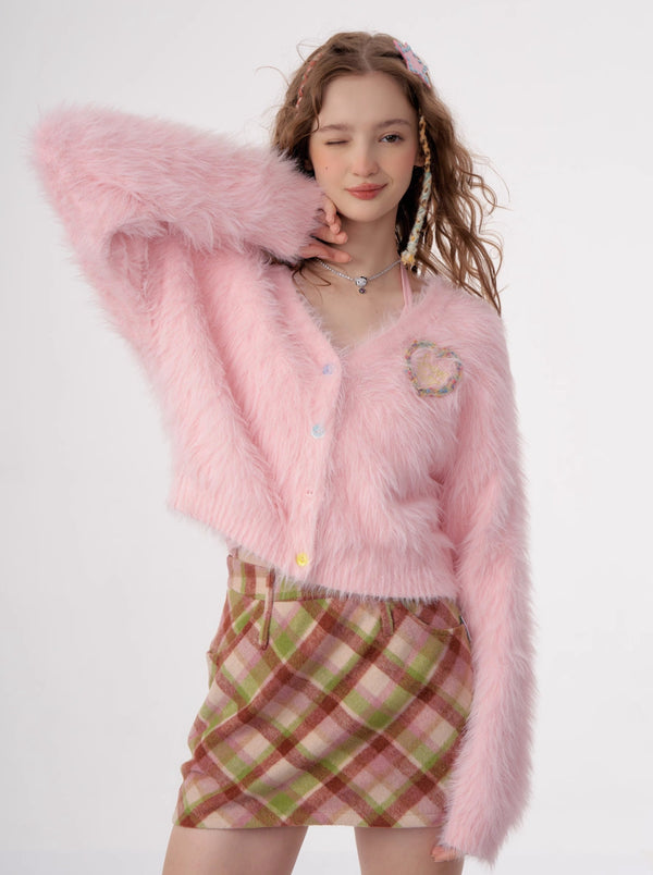 ラブウールファーカーディガン