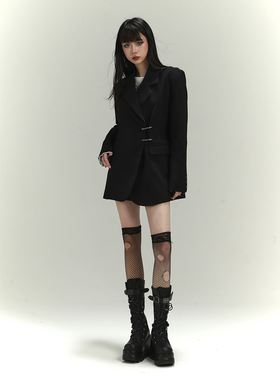 Ghost Girl Black Casual Suit Jacket