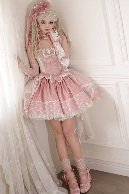 Anniversary Flower Fantasy Gorgeous Lolita Dress Full Set