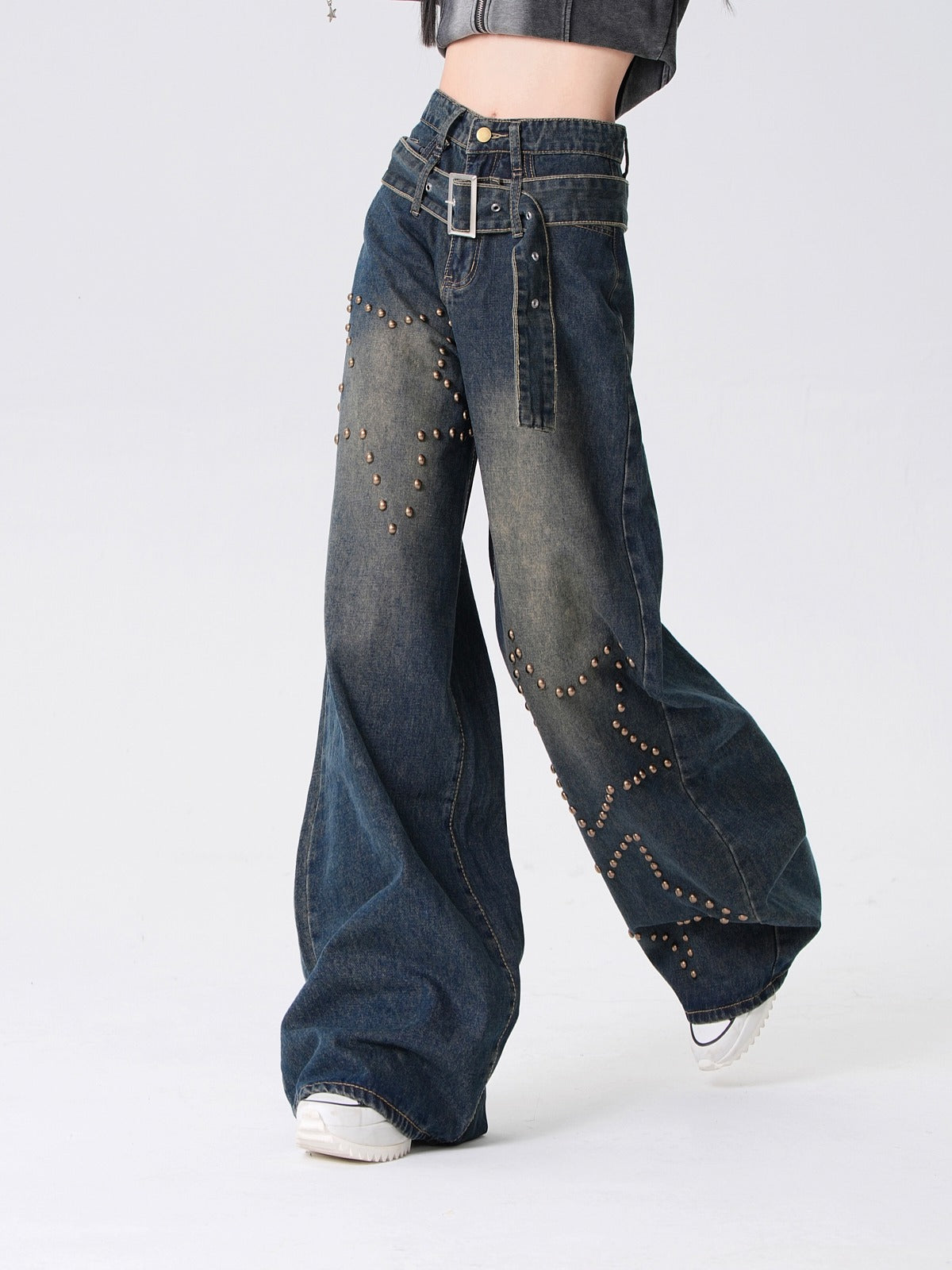 Retro Osh Star Dunkelblaue Jeans