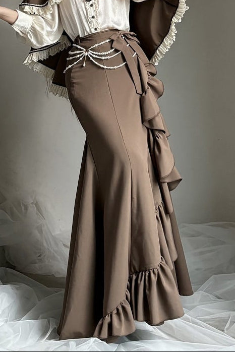 【12月23日予約締切】トワイライトレインロマンティックフリルマーメイドスカート