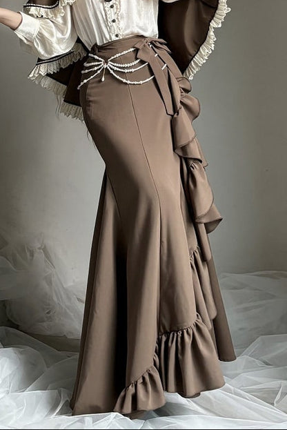 【12月23日予約締切】トワイライトレインロマンティックフリルマーメイドスカート