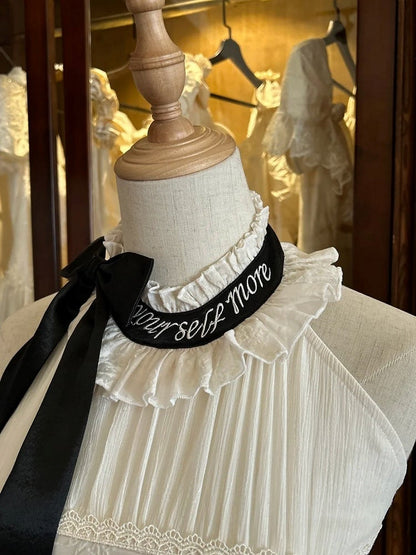 [Pre-order Deadline: May 29] Romantic Embroidered Ribbon Lolita Corset Tulle Dress
