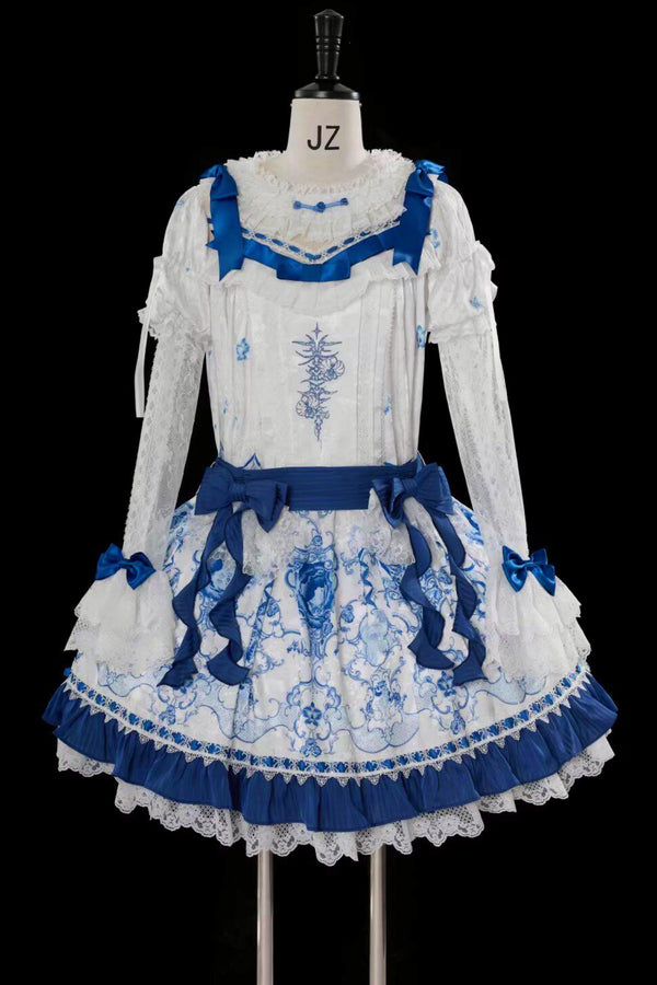 Blue and White Porcelain Lolita Dress